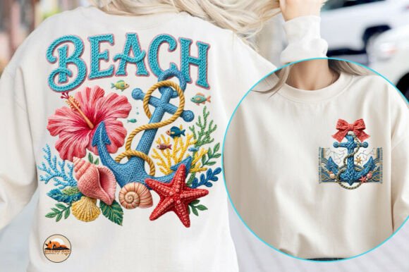 BEACH FULL SET WITH POCKET DTF TRANSFER