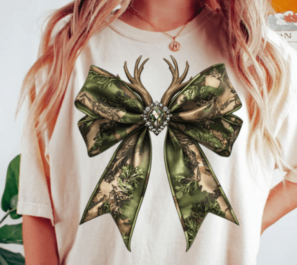CAMO COQUETTE BOW DTF TRANSFER