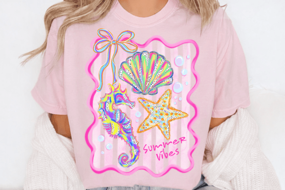 SUMMER SWIRL OUTLINE DTF TRANSFER