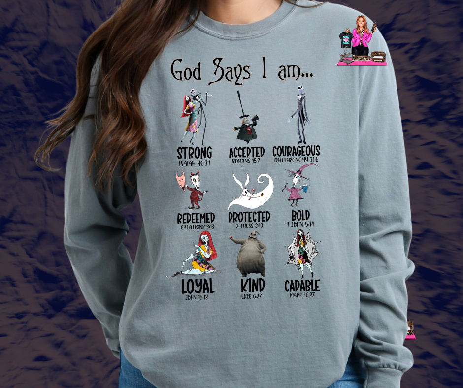 GOD SAYS I AM NIGHTMARE DTF TRANSFER