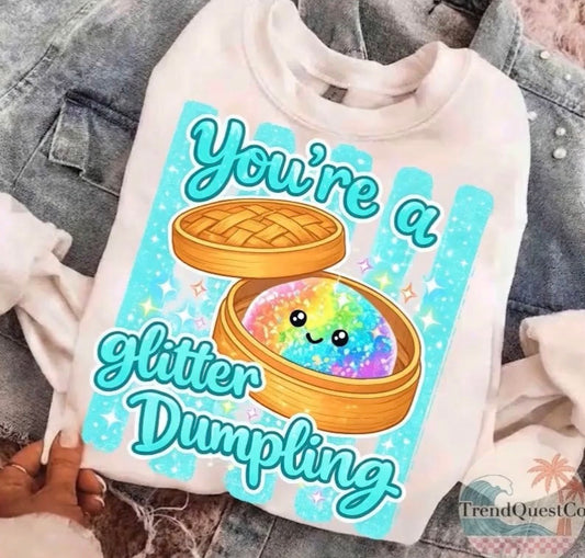 GLITTER DUMPLING BLUE DTF TRANSFER