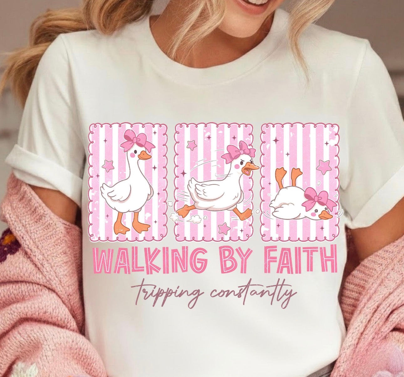 WALKING BY FAITH DUCKS DTF TRANSFER
