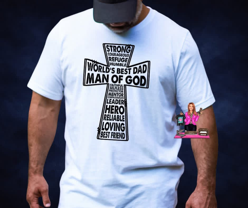MAN OF GOD BLK CROSS DTF TRANSFER
