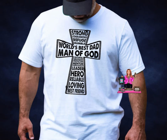 MAN OF GOD BLK CROSS DTF TRANSFER