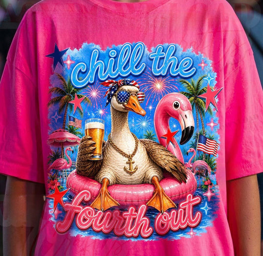 CHILL THE FOURTH OUT DUCK DTF TRANSFER