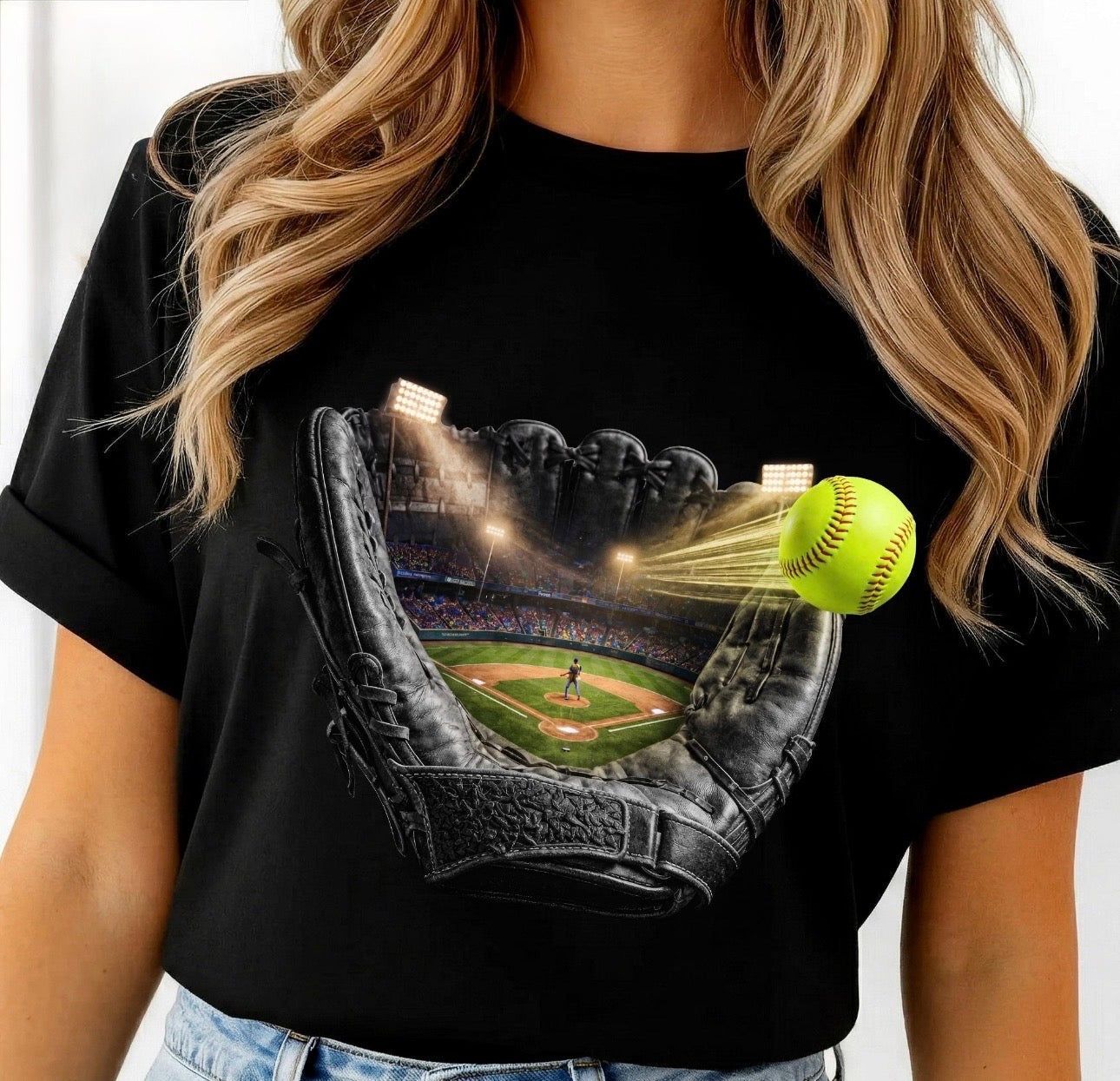 SOFTBALL GLOVE HOMER DTF TRANSFER