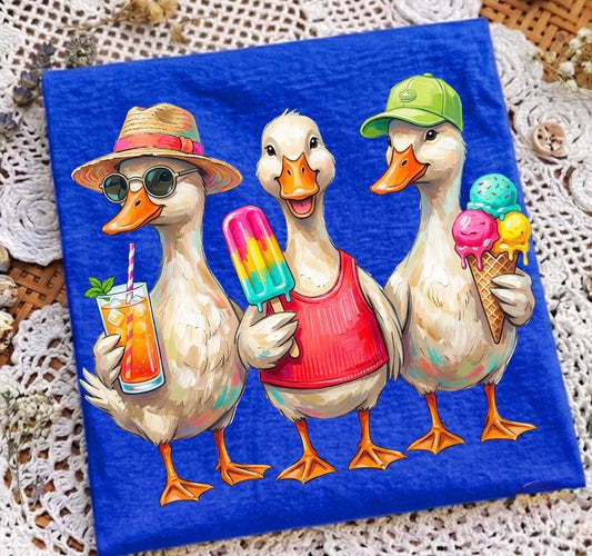 SUMMER DUCKS POPSICLES DTF TRANSFER