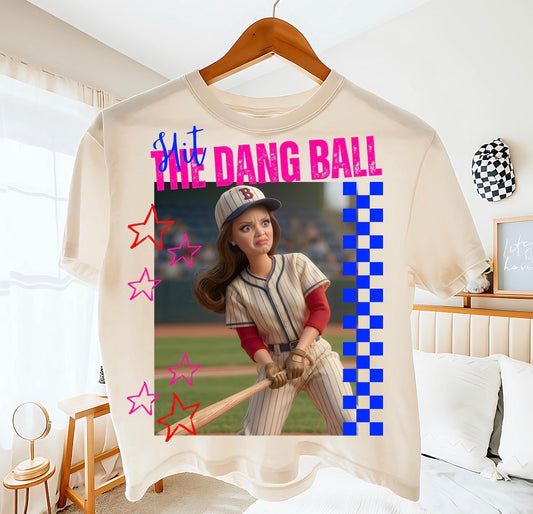 HIT THE DANG BALL PINK DTF TRANSFER