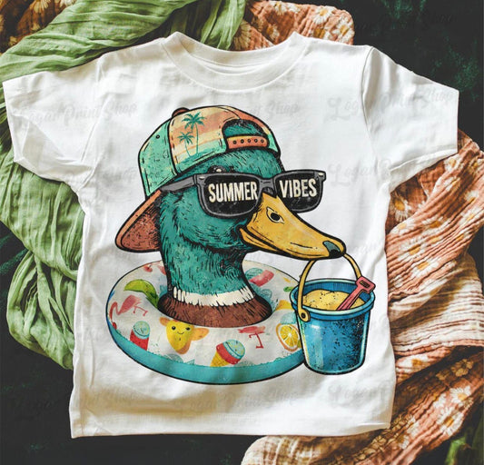 SUMMER VIBES DUCK DTF TRANSFER