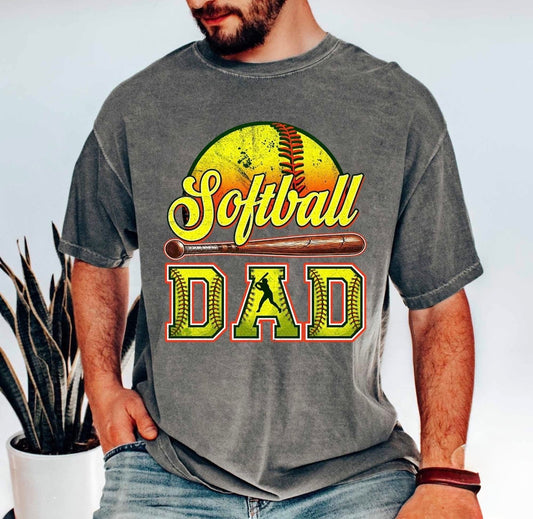 SOFTBALL DAD YELLOW DTF TRANSFER