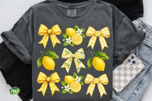 LEMON COQ BOWS STACKED DTF TRANSFER