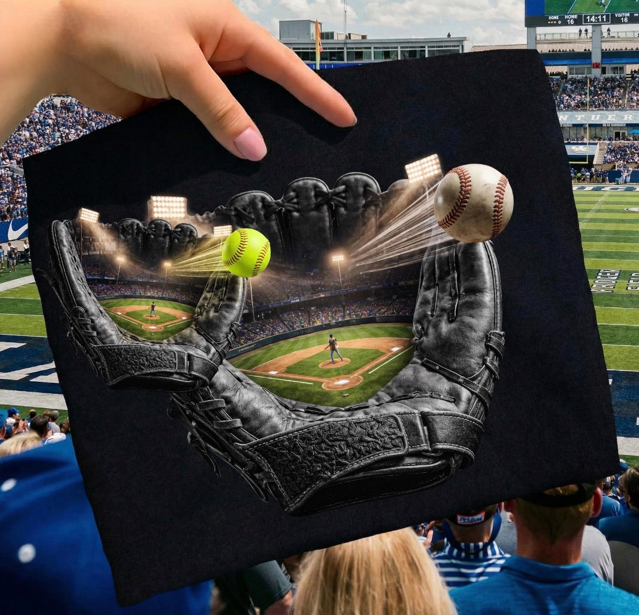 BASEBALL GLOVE HOMER DTF TRANSFER