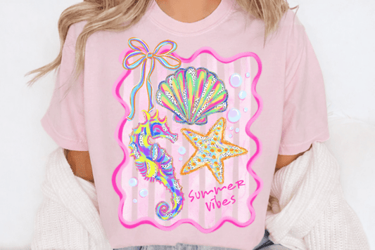 SUMMER SWIRL OUTLINE DTF TRANSFER