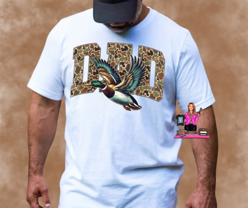 DAD CAMO FLYING DUCK DTF TRANSFER