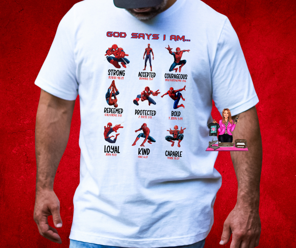GOD SAYS I AM SPIDY DTF TRANSFER