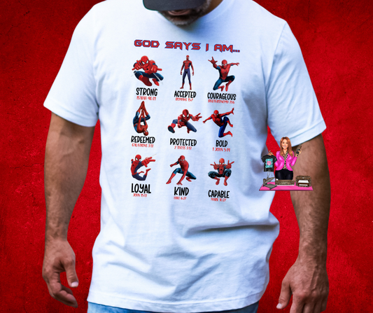 GOD SAYS I AM SPIDY DTF TRANSFER