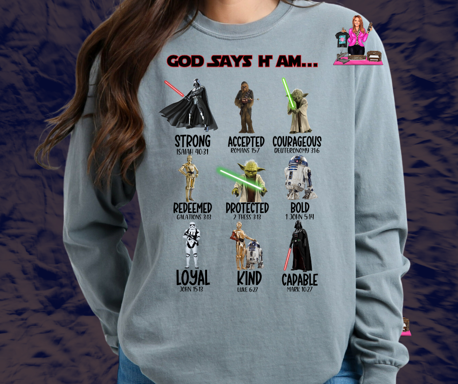 GOD SAYS I AM S WARS DTF TRANSFER