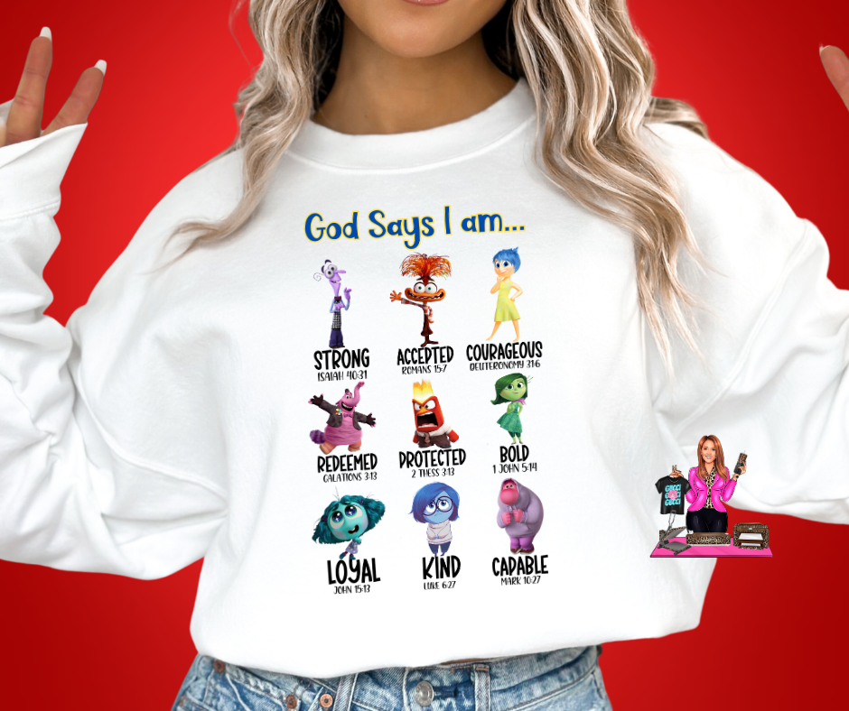 GOD SAYS I AM EMOTIONS DTF TRANSFER