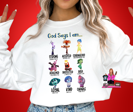 GOD SAYS I AM EMOTIONS DTF TRANSFER