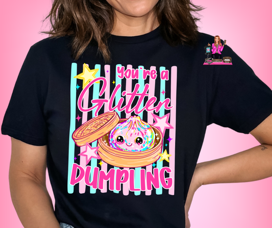 GLITTER DUMPLING PINK AQUA DTF TRANSFER