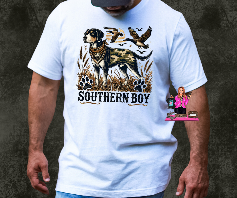 SOUTHERN BOY HUNTING DOG DTF TRANSFER