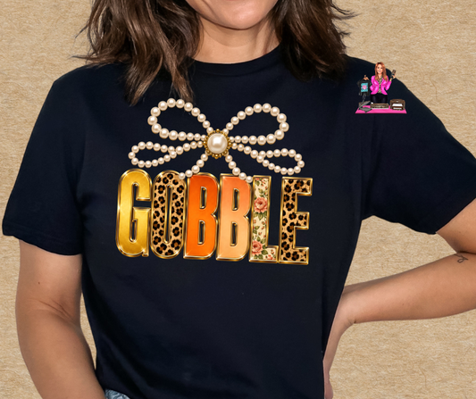 GOBBLE PEARL TOP BOW DTF TRANSFER