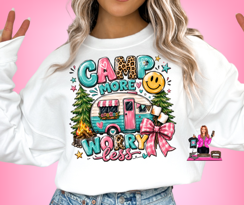 CAMP MORE WORRY LESS DTF TRANSFER