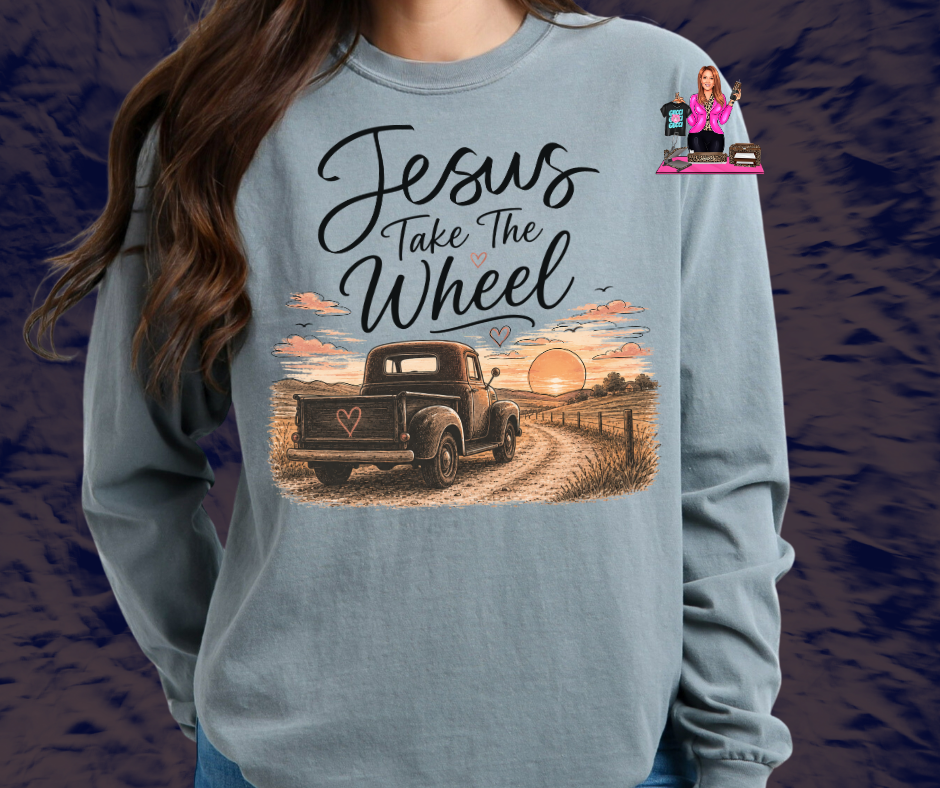 JESUS TAKE THE WHEEL DTF TRANSFER