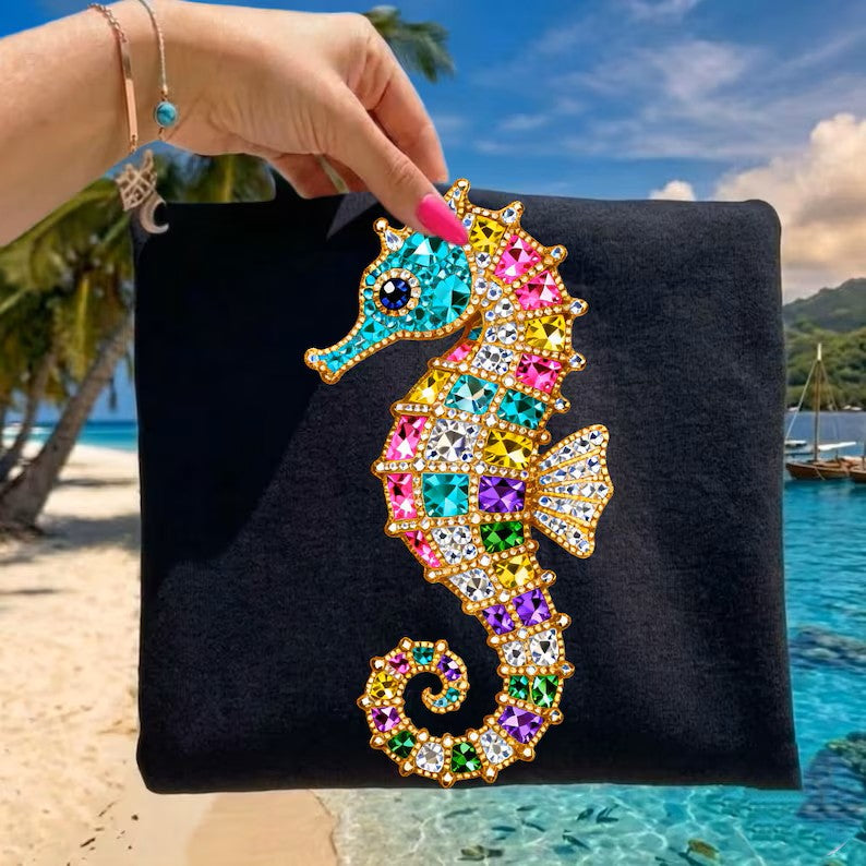 RHINESTONE SEAHORSE DTF TRANSFER