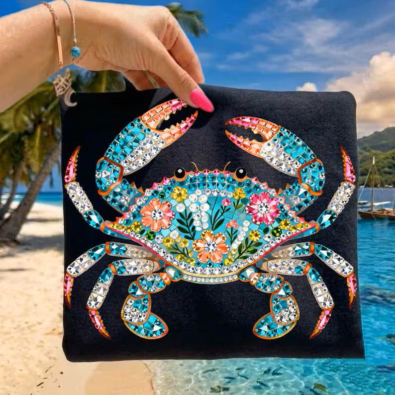 RHINESTONE CRAB DTF TRANSFER